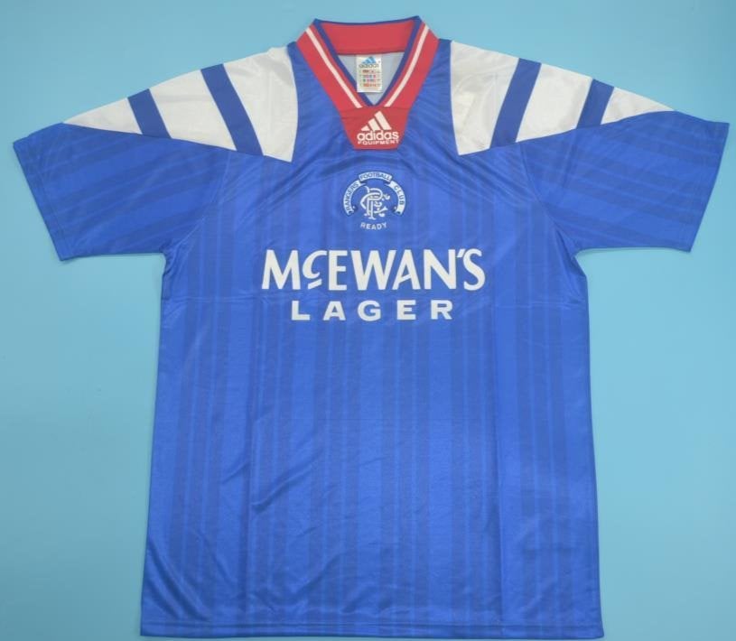 Glasgow Rangers retro soccer jersey 1993