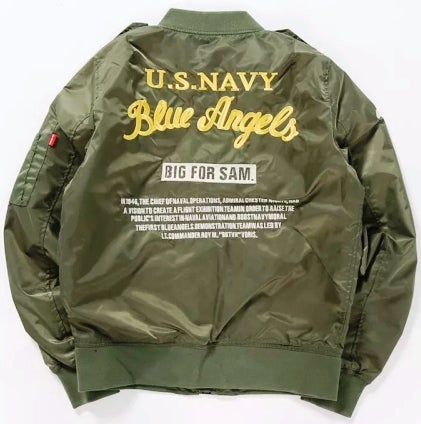 Blue Angels US Navy MA1 bomber jacket