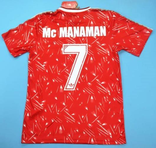 Liverpool retro soccer jersey 1990