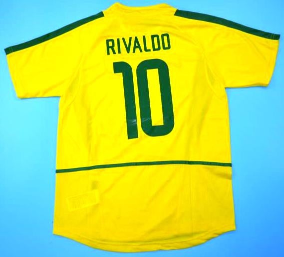 Brazil soccer Jersey World Cup 2002 Ronaldinho Ronaldo Rivaldo