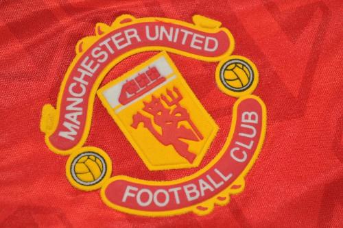 1994 Manchester United red home soccer jersey