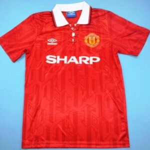 1994 Manchester United red home soccer jersey
