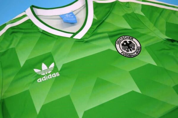 World Cup 1990 Germany green soccer jersey