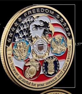 USA Navy military gold challenge coin