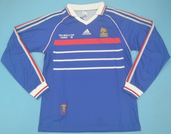France national team retro soccer jersey World Cup 98
