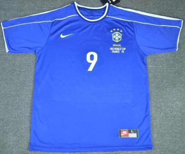 Brazil retro away soccer jersey World Cup 1998