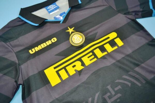 Inter Milan retro soccer jersey UEFA Cup Final 1998