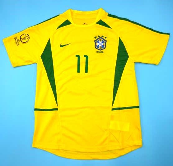 Superb Brazil retro soccer Jersey World Cup 2002