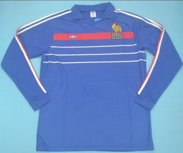 France retro soccer jersey 1984