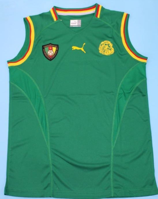 Cameroon retro soccer jersey world cup 2002