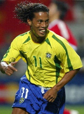 Brazil soccer jersey wc 2002 ronaldinho
