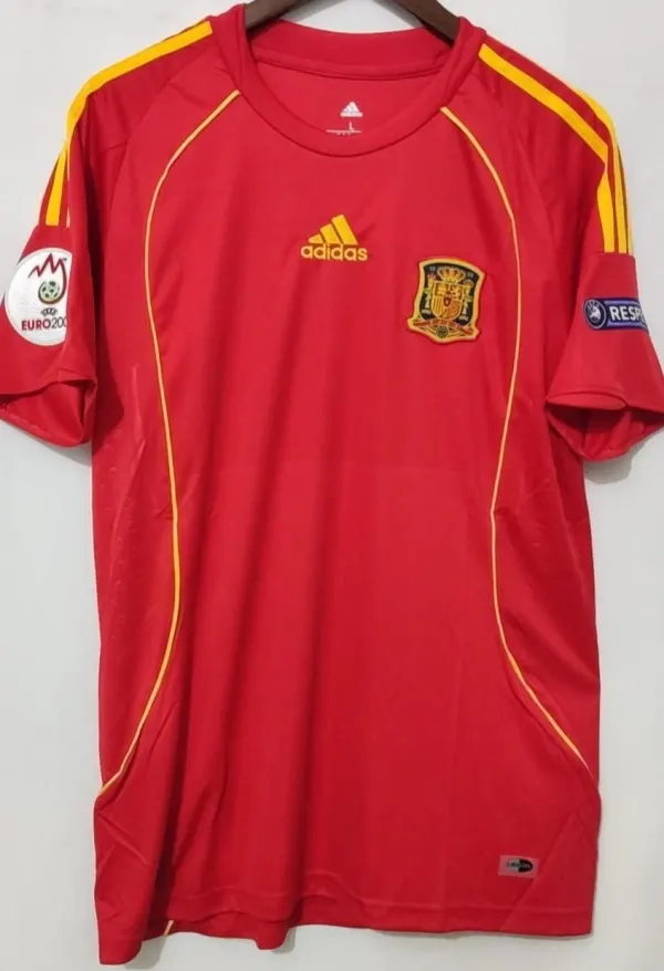 Euro 2008 Spain national team retro soccer jersey