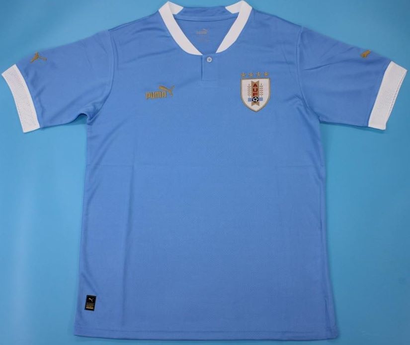 Uruguay national team soccer jersey WC 2022
