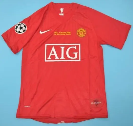 Manchester United retro soccer jersey ECL 2008