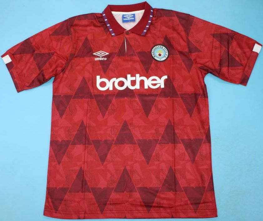 Manchester City away soccer jersey 1990-1991