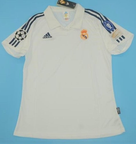 Real Madrid retro soccer jersey ECL 2002