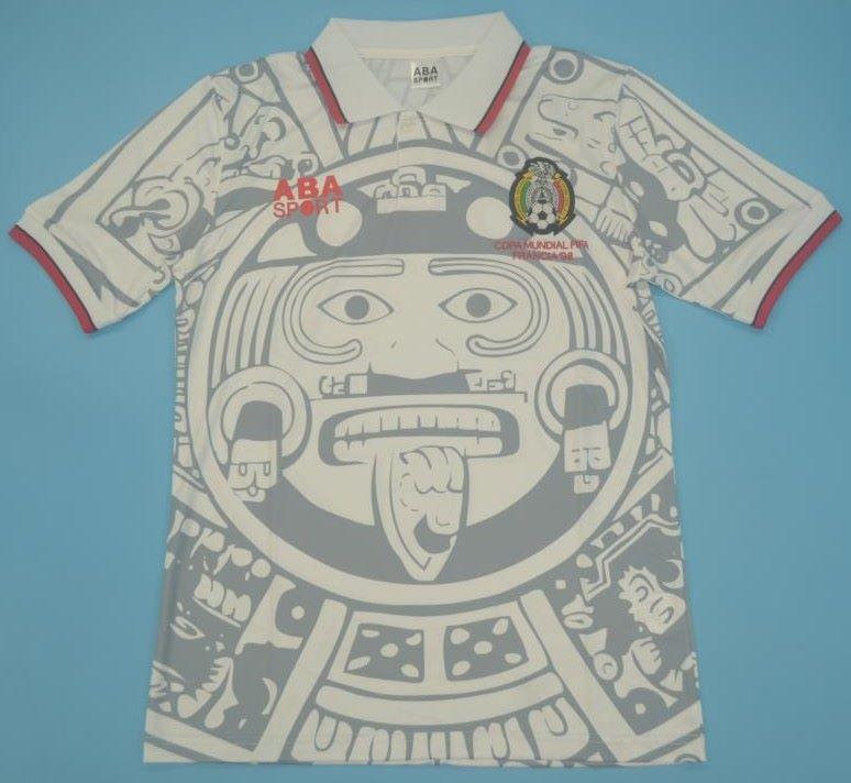 Mexico white soccer jersey World Cup 98