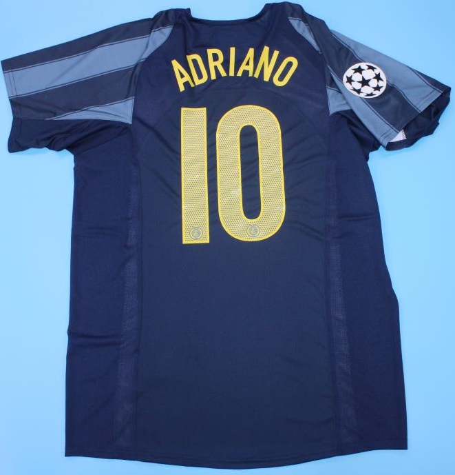 INTER KIT e NUMERI UFFICIALI 2004-2005 AWAY OFFICIAL NAMESET and NUMBERS 