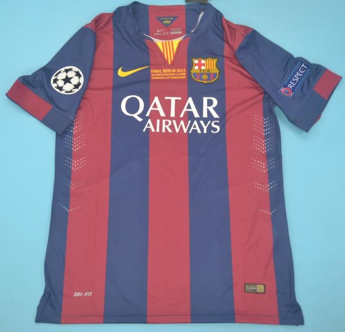 FC Barcelona retro soccer jersey CL 2015