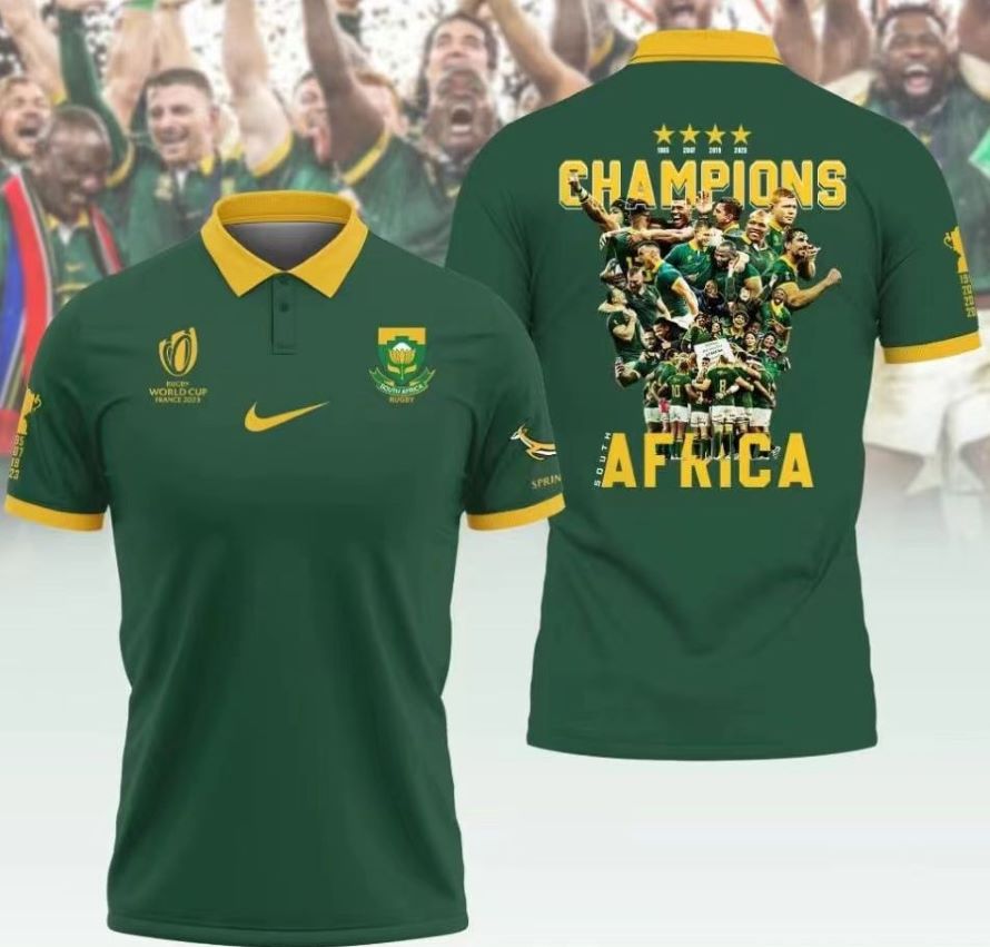 South Africa Springkoks commemorative rugby jersey WC 2023