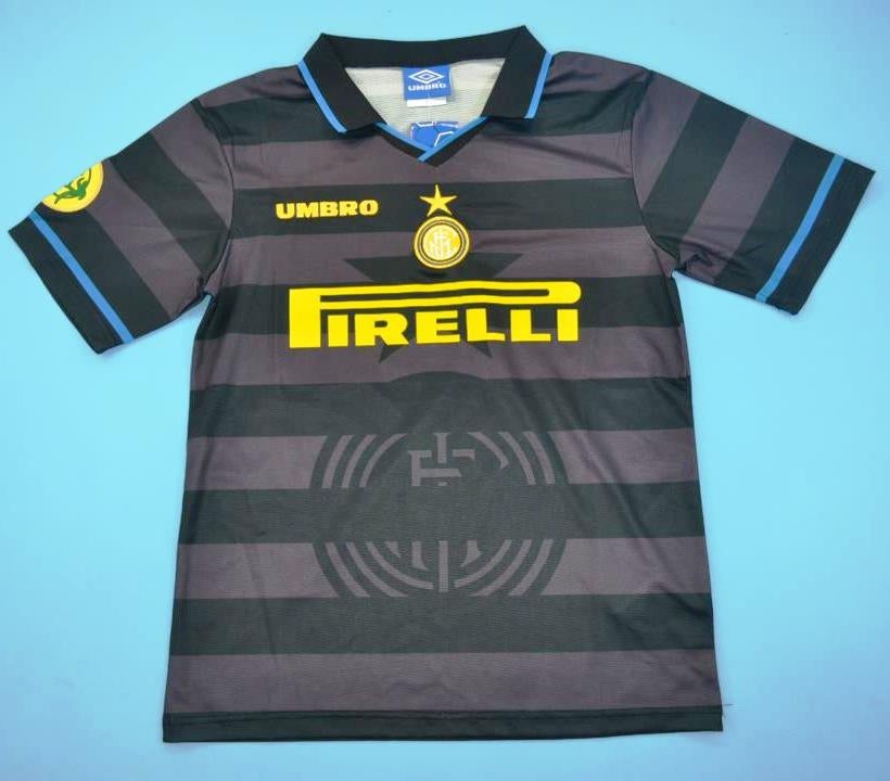 Inter Milan retro soccer jersey UEFA Cup Final 1998