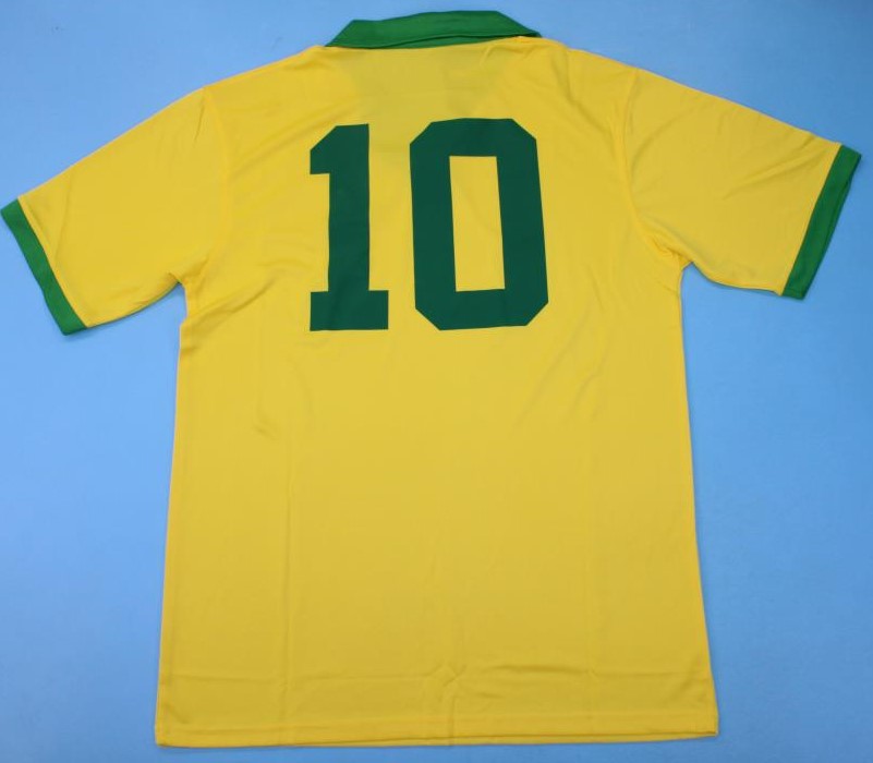 Unforgettable Brazil retro soccer jersey 1958 - S Pele