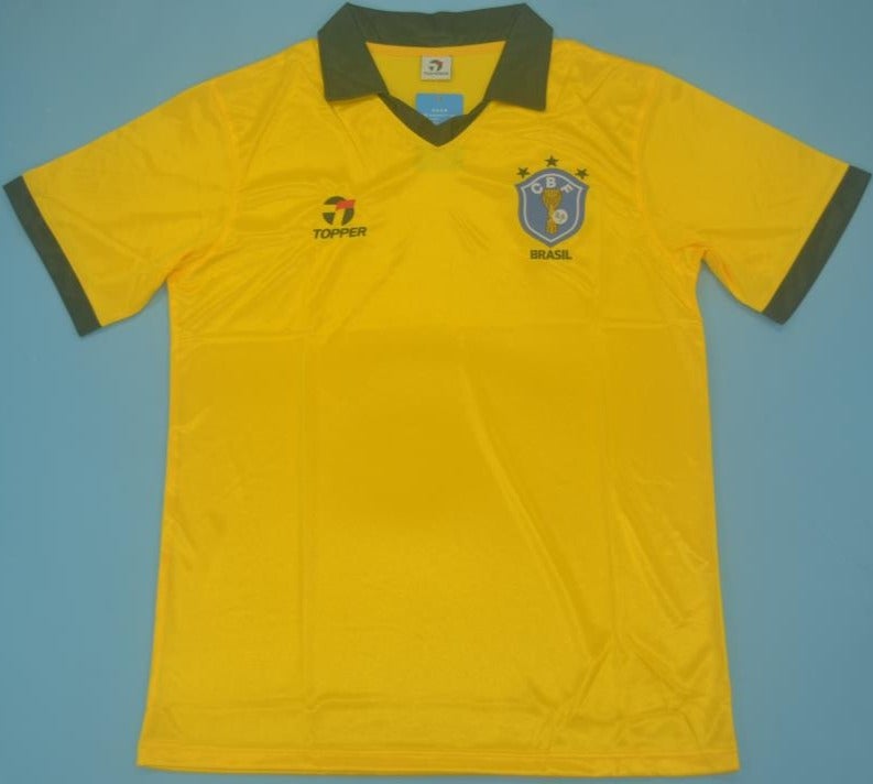 Attractive Brazil retro jersey World Cup 1986 - S, No