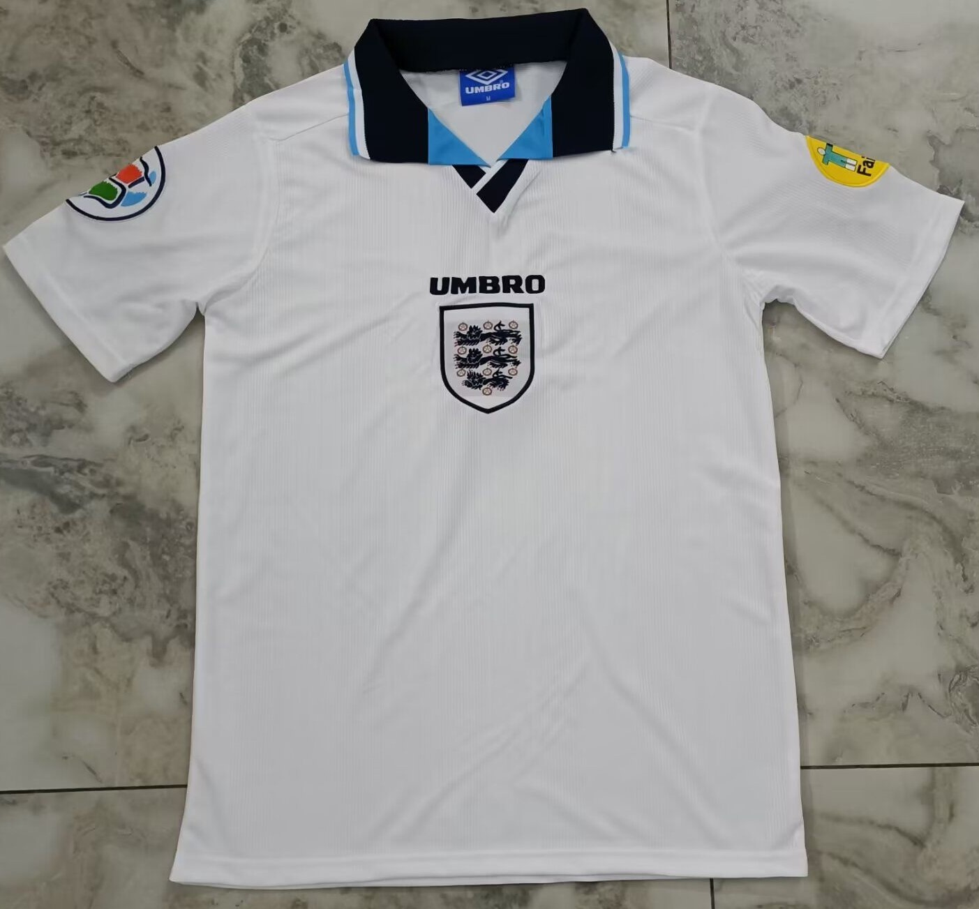 England national team soccer jersey 1996