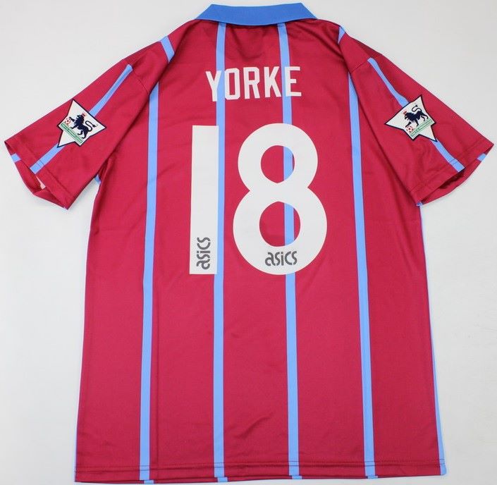 Aston Villa retro soccer jersey 1993-1994 - S, 18 YORKE