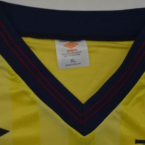 Arsenal 1983-84 Away Retro Football Shirt – Vintage Yellow Umbro Jersey - Image 3