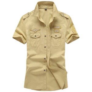 Men military helicopter casual shirt - Image 3