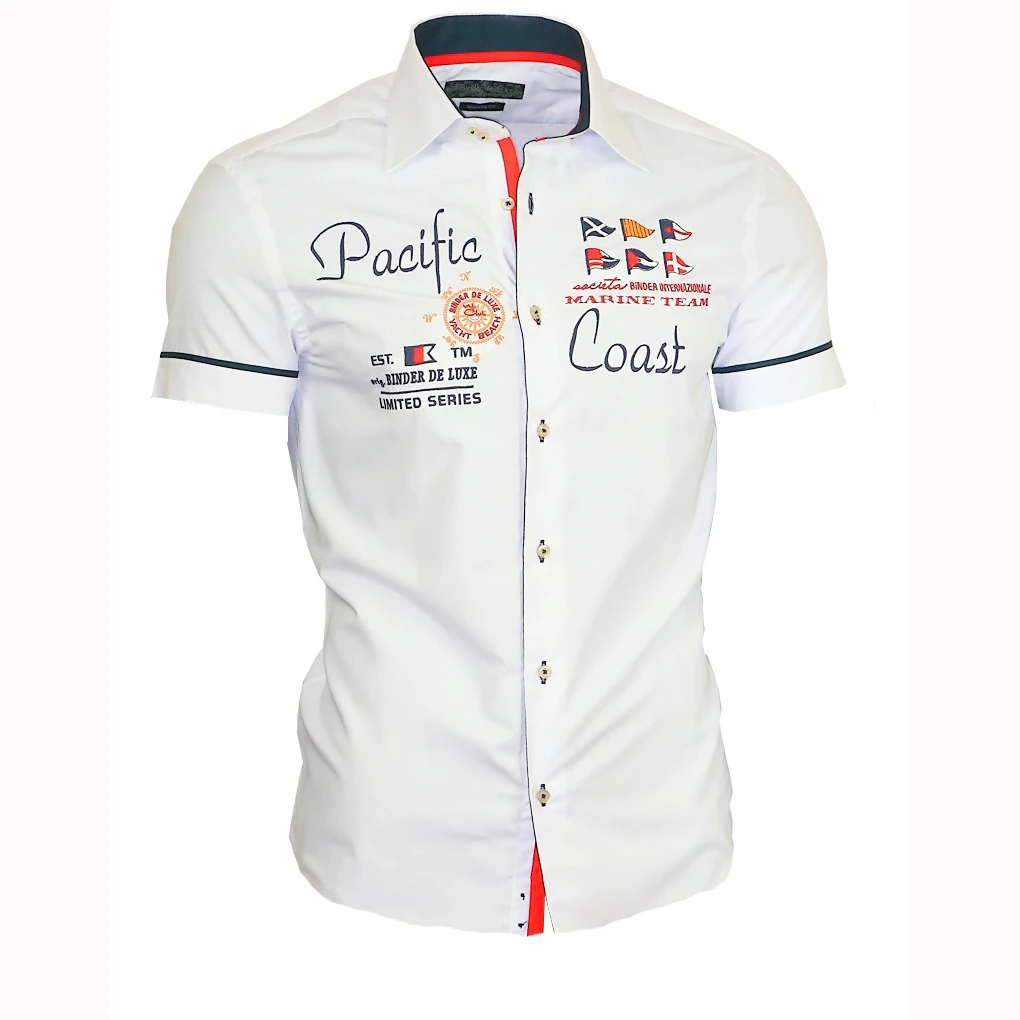 Pacific Coast stylish men's short sleeve shirt - S, White