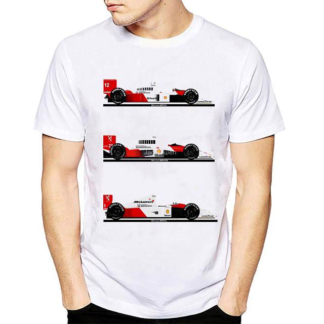 Sublime Ayrton Senna Formula 1 Champion T-Shirt - S, Mc Laren cars