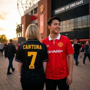 1994 Manchester United red home soccer jersey
