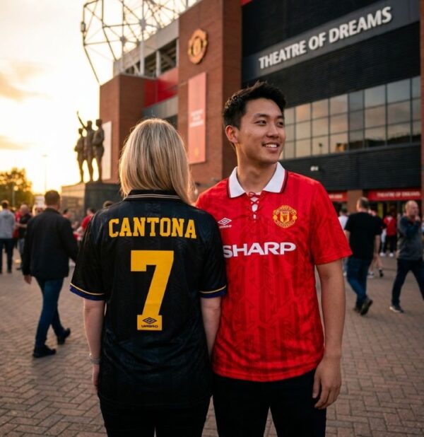 1994 Manchester United red home soccer jersey
