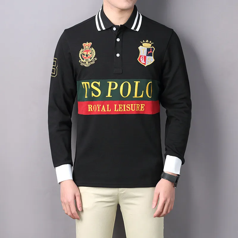 Jaraguar Militare comando long sleeve polo - S, Black