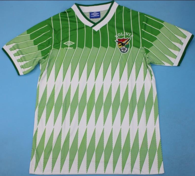 Beautiful Bolivia national team retro soccer jersey 1993