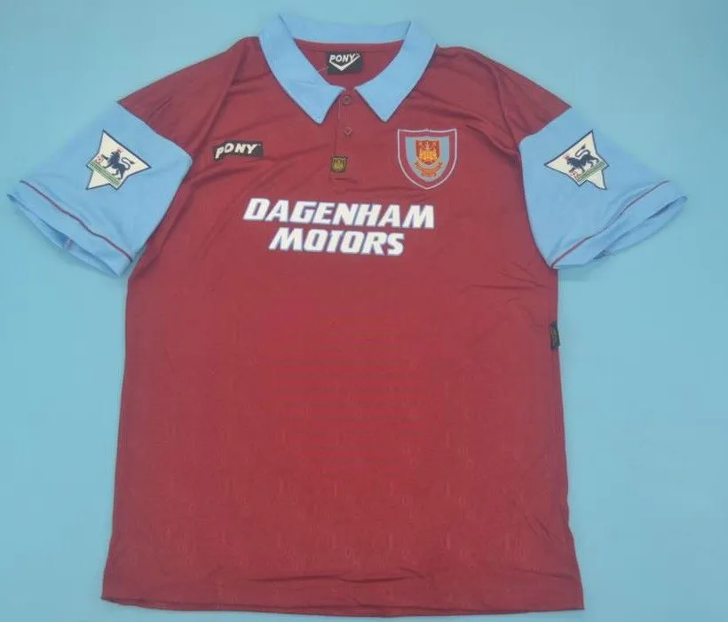West Ham retro soccer jersey 1995-1996 - S, No Name