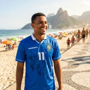 Brazil classic football jersey 1995 - Image 3