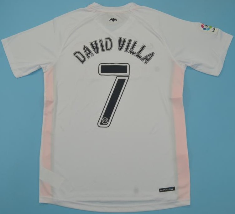 FC Valencia retro soccer jersey 2006-2007 - S, 7 VILLA