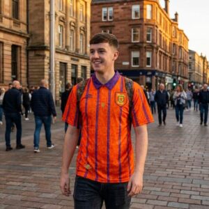 Scotland National Team Away Jersey 1993 – The Iconic Orange Classic