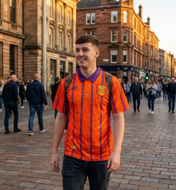 Scotland National Team Away Jersey 1993 – The Iconic Orange Classic