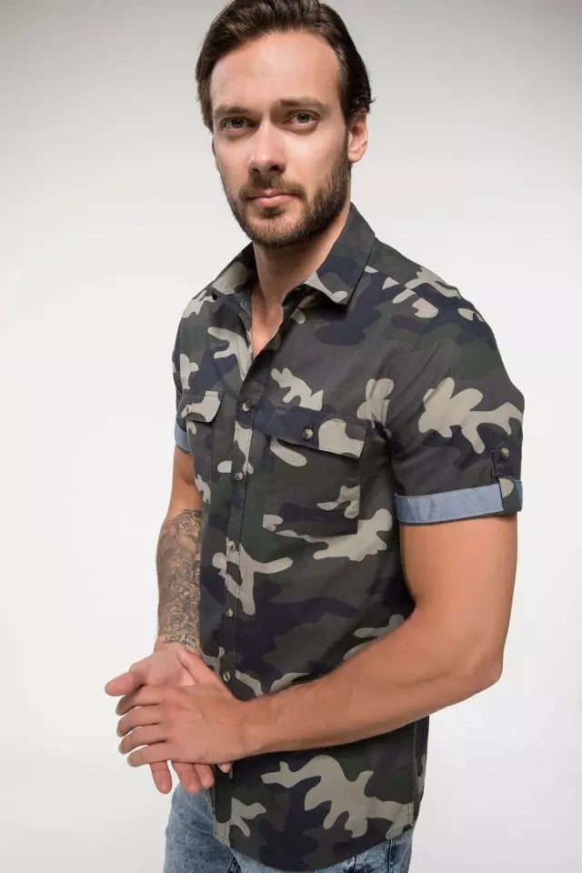 AFS Jeep cargo military fashion shirt - M