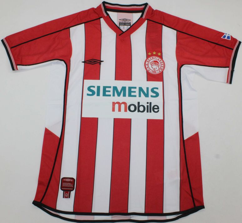 Olympiacos Piraeus 2002-2003 Home Jersey – Siemens Mobile Era