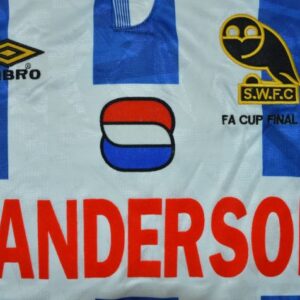 Sheffield Wednesday 1993 FA Cup Final Retro Jersey - Image 3