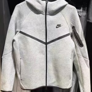 Maduro Nike Tech Fleece Tracksuit - Grey Heather/Black Windrunner & Joggers - Image 3