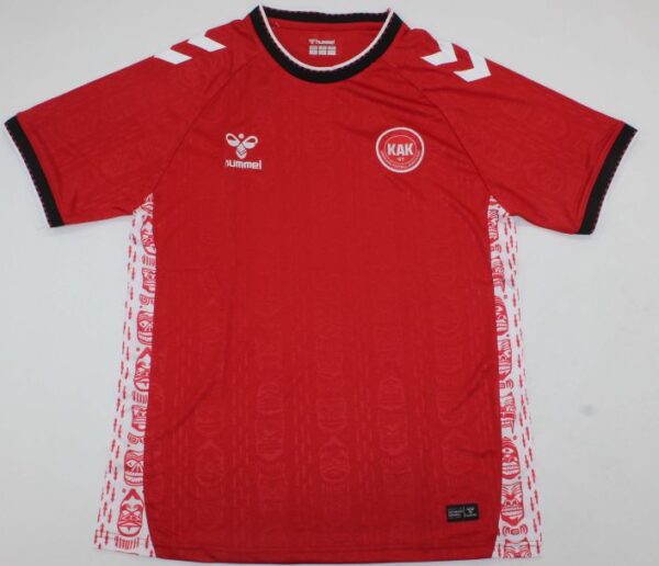 Greenland 2025 Home Football Jersey – Tupilak Pattern Red National Shirt