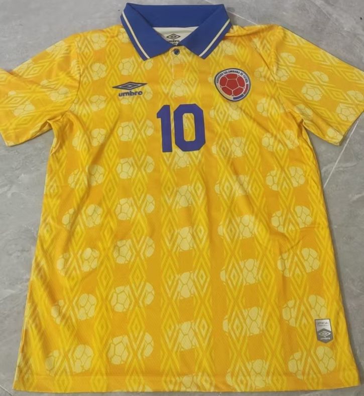 Colombia 1993 Retro Jersey | Valderrama #10 Vintage Umbro Shirt