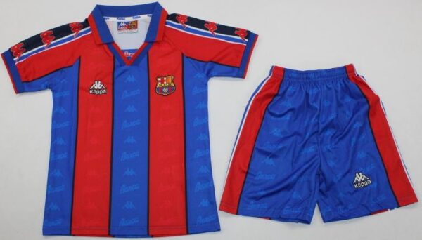 Pure Blaugrana Magic: FC Barcelona 1996-1997 Vintage Kids Kit