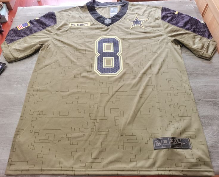Vintage Troy Aikman Dallas Cowboys #8 Salute to Service Digital Camo Jersey